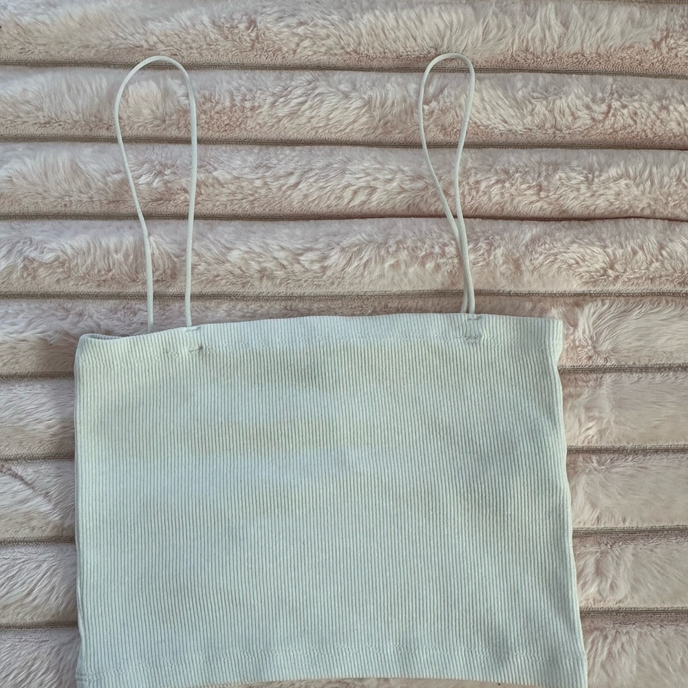 Zara Cream Ribbed Camisole
